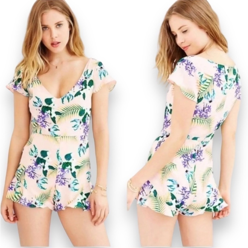 FOR LOVE & LEMONS tropical summer romper playsuit‎ Sz S
